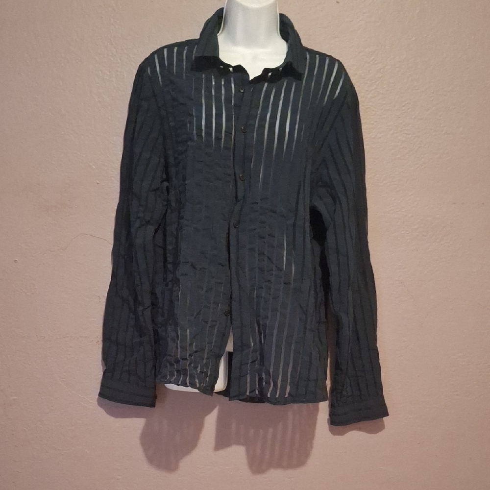 ASOS Navy and White Striped Blouse